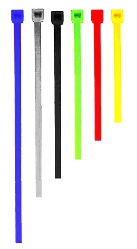 200 Assorted Colors 4, 6, 8, 12 inch Nylon Wire Cable Tie Wraps Straps Zip Ties gallery