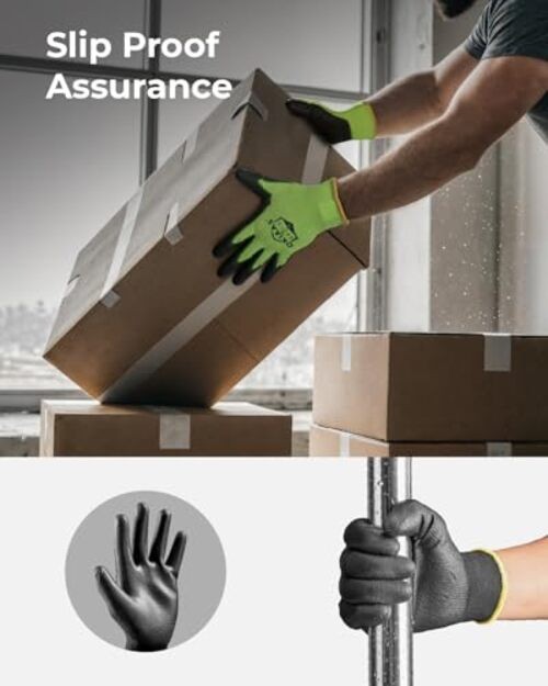 Work Gloves for Men,Ultra Thin and Lightweight Working Gloves with Grip,12 gallery