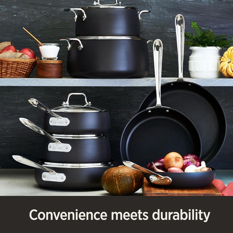 All-clad HA1 Hard Anodized Cookware Sets (Your Choice of HA1 5pc, 10pc and 13pc) gallery