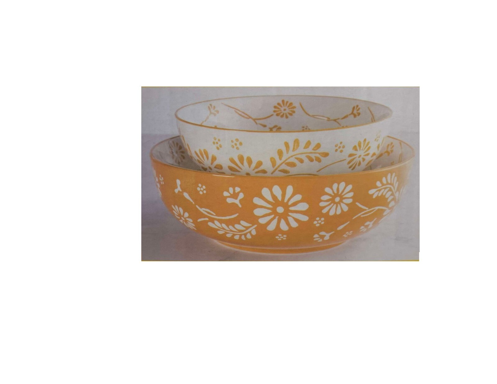 Baum Daisy Bowl Set 2Pc Stoneware 1 Large Bowl 1 Medium Bowl Dishwasher Safe gallery