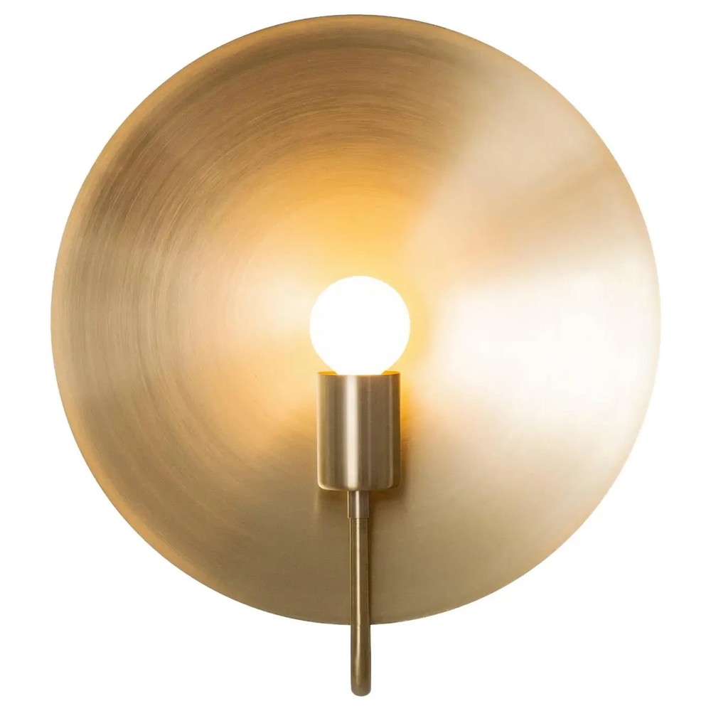 Workstead Helios ADA Sconce in Hewn Brass Modern Wall Light Luxury Designer Fixt
