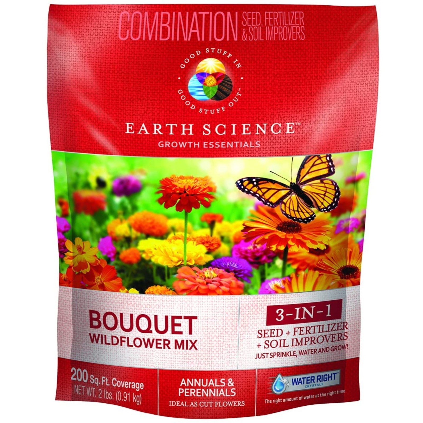 Earth Science Grown Essentials Bouquet Wild Flower Mix, 3-in-1 Formula - 2lb bag gallery