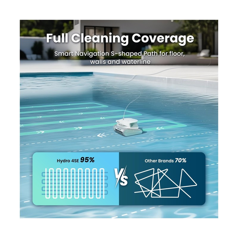 Poolmate Hydro 4 SE Corded Robotic Pool Cleaner, 150W 180μm Class Basket Fi gallery