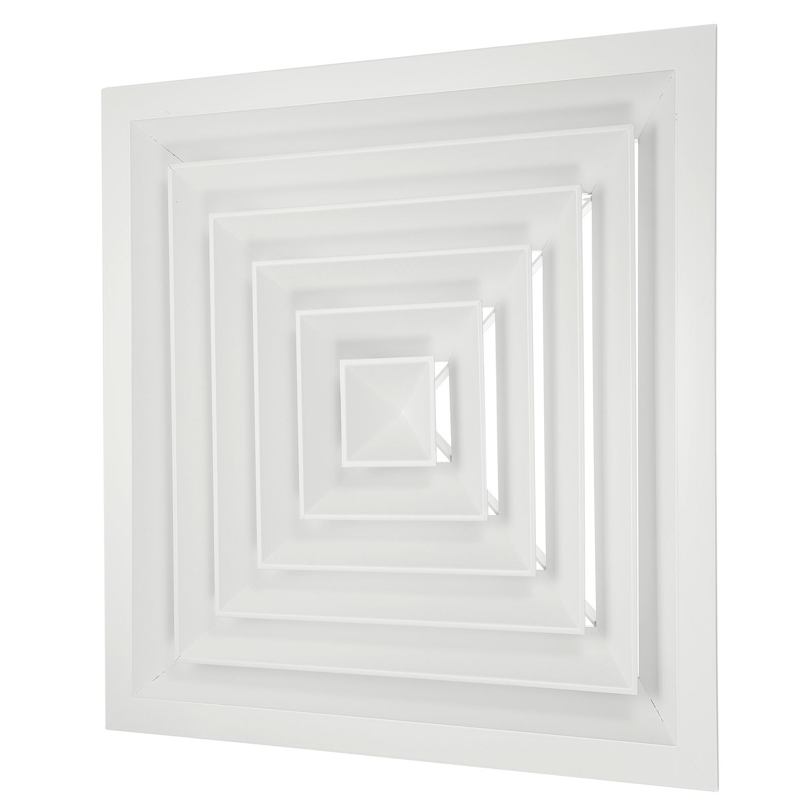 15" x 15" Aluminum Square Ceiling Diffuser, White,18" x 18" Ducting Opening Size gallery