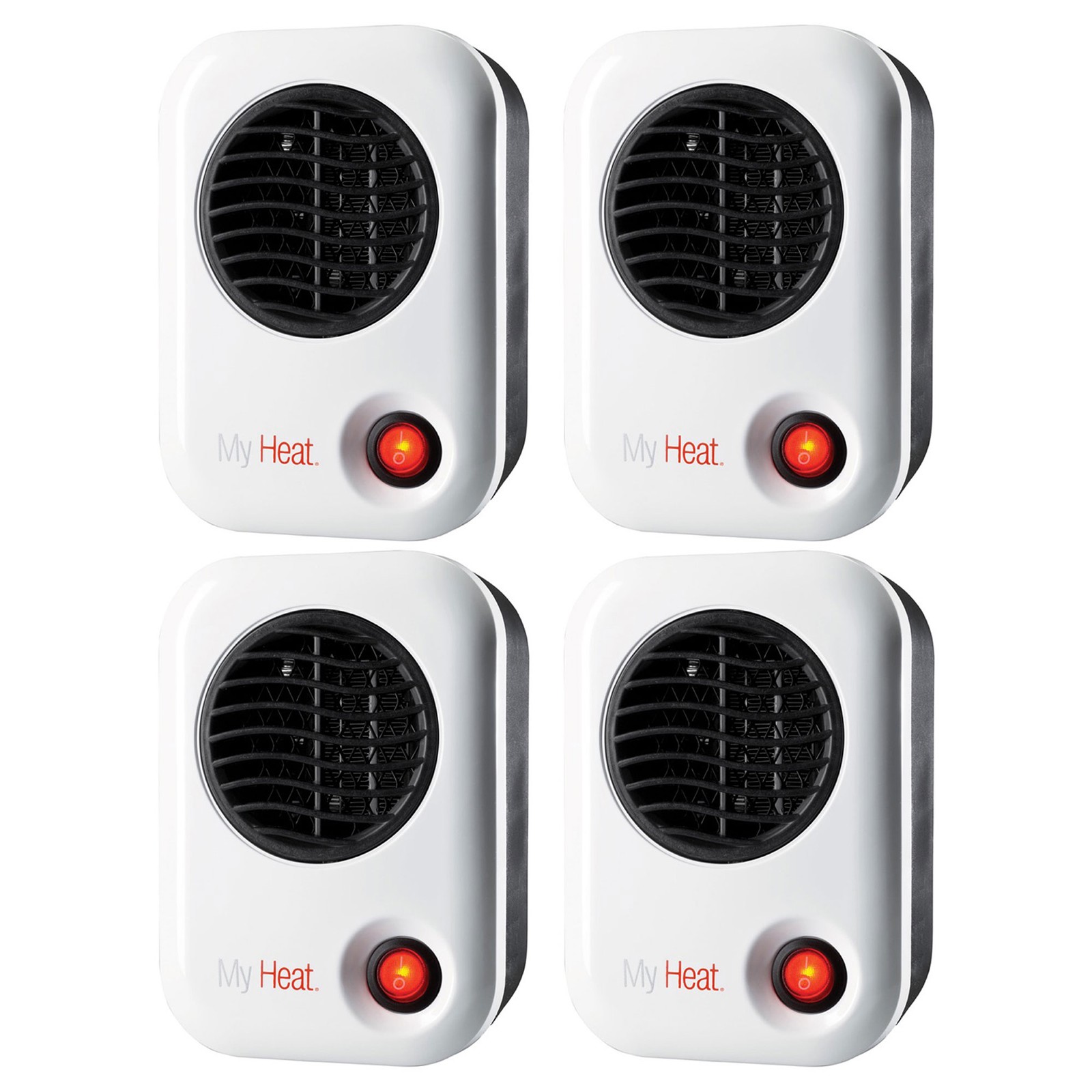 Lasko 101 MyHeat 200W Portable Electric Ceramic Space Heater, White (4 Pack) gallery