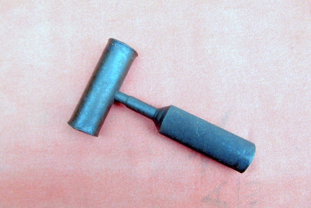 Shopmade Solid Steel 2lb 9oz Hammer/Mallet 5 1/2'' Knurled Handle 1 1/4'Dia Face gallery