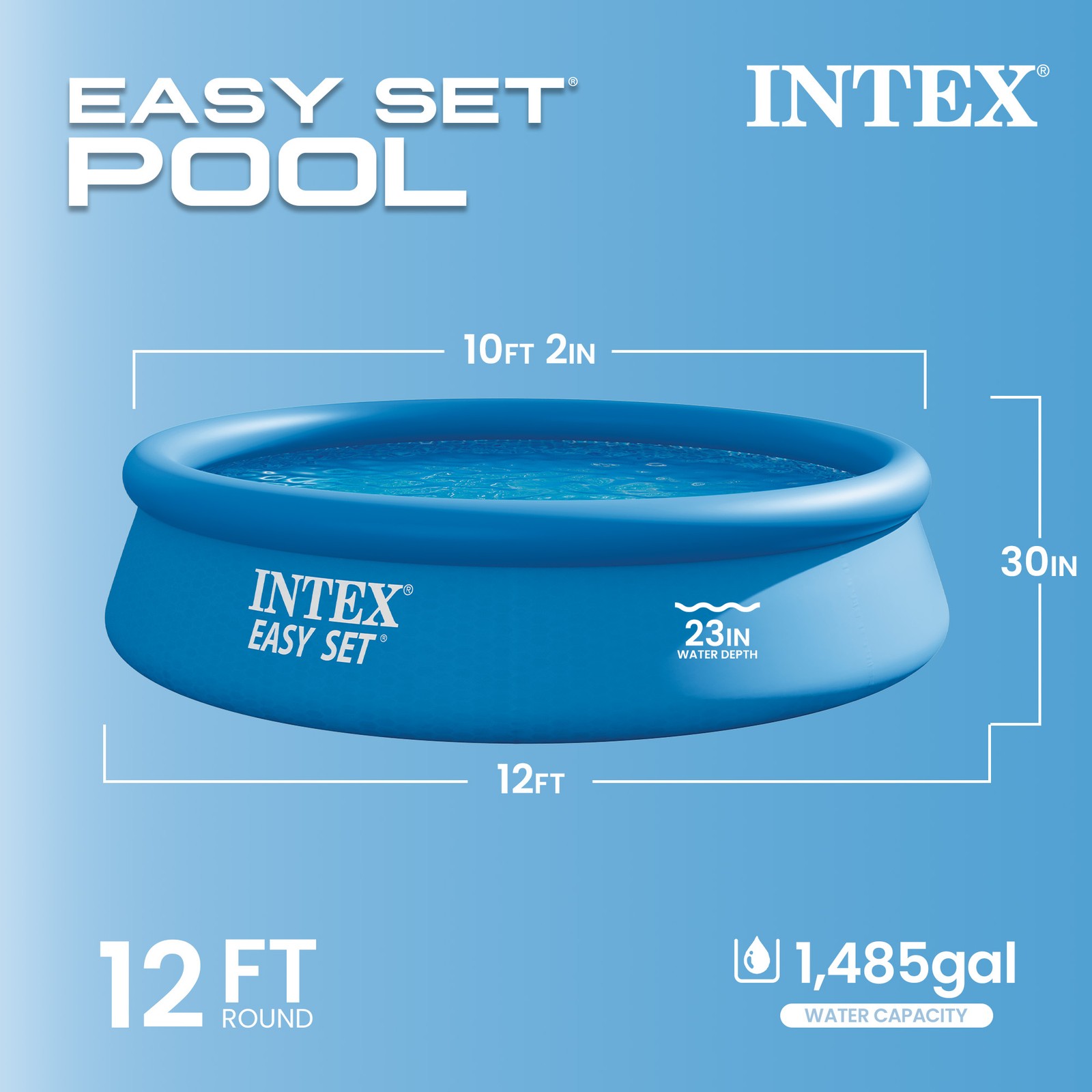 Intex 28131EH 12ft x 30in Easy Set Up Inflatable Swimming Pool with Filter Pump gallery