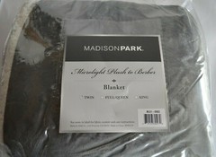 Madison Park Twin Blanket Microlight Plush to Berber 66″ x 90″ Grey