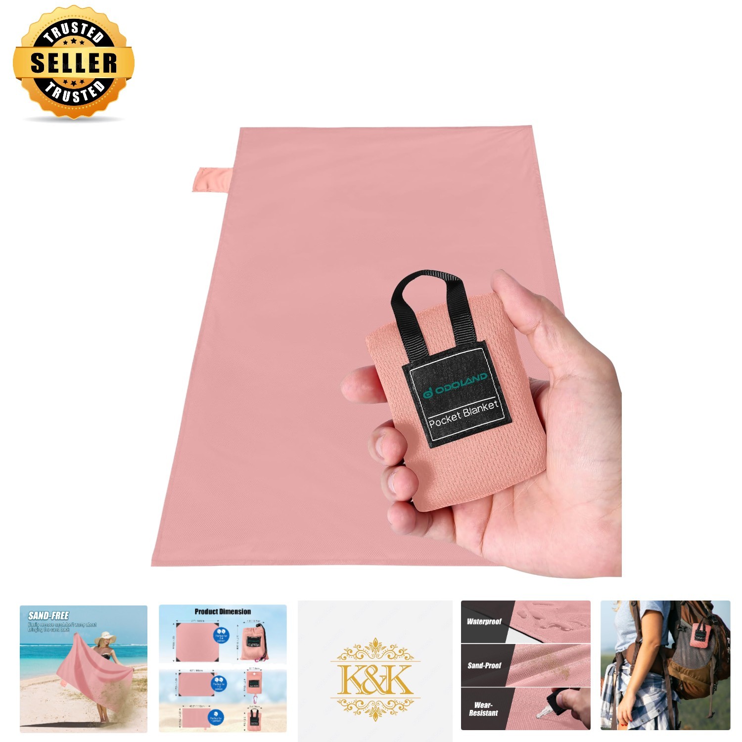 Quick-Dry Travel Blanket - Sandproof Lightweight Mat for 1 Person Adventures gallery