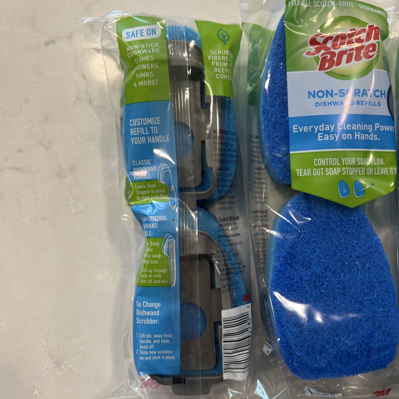 Scotch-Brite Non-Scratch Dishwand Refills 2 Pack Lot Of 4 Packs New Sealed gallery