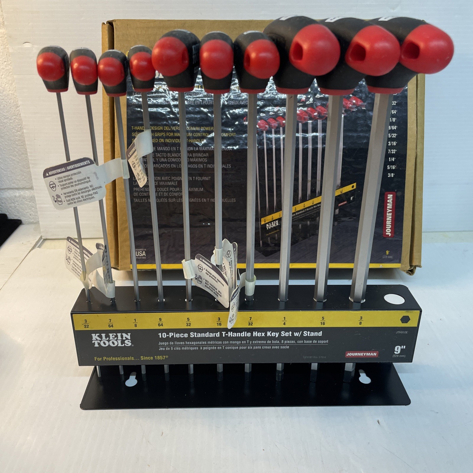 Klein Tools JTH910E - 10 Piece Sae T-Shape - Hex Key Set - Pre Owned gallery