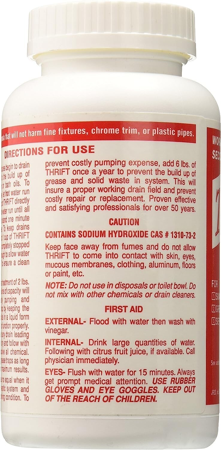 Thrift T-100 Alkaline Based 1-Pound Granular Drain Cleaner (1 lb) gallery