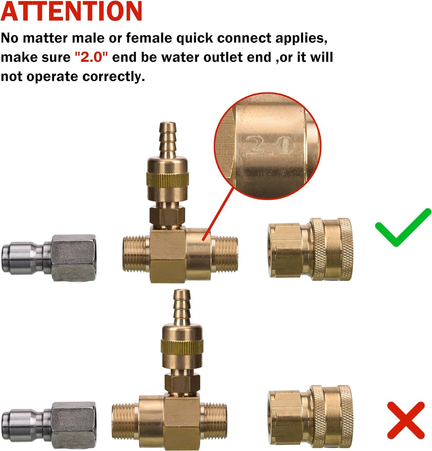 Adjustable Chemical Injector Kit For Pressure Washer, Soap Injector, 3/ gallery
