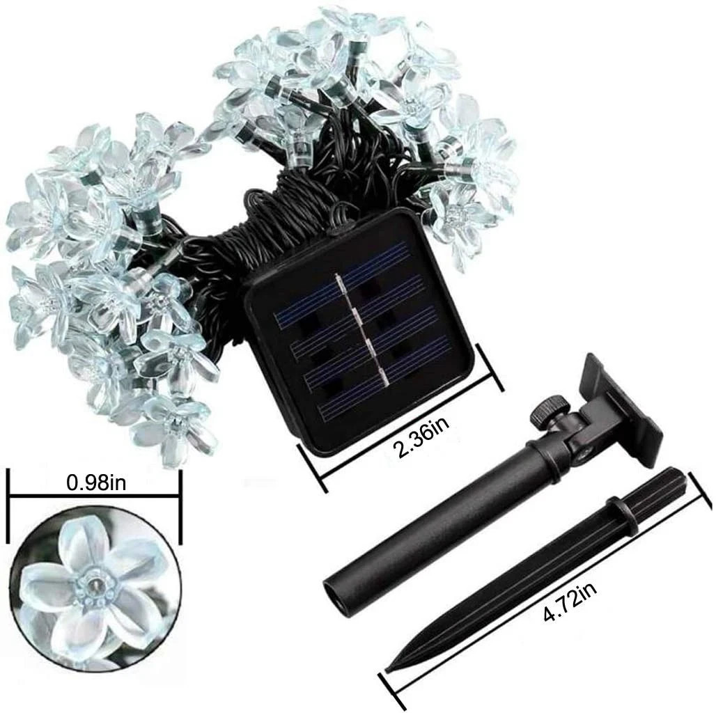 Solar String Light 30LED Flower 21ft Patio Party Yard Wedding Waterproof Outdoor gallery