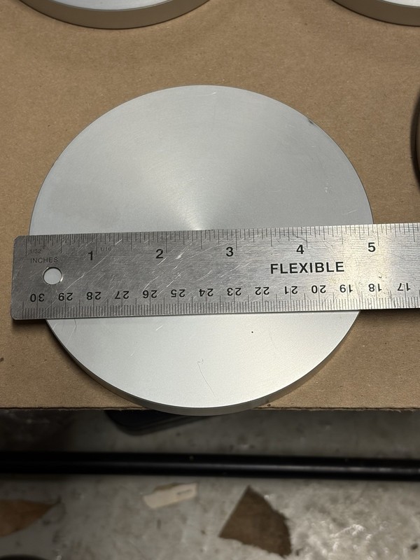 Solid aluminum drink coasters 5” x 9/16” set of 4 gallery
