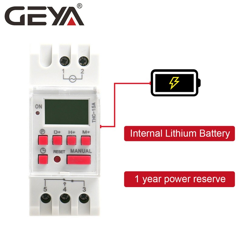 Programmable Digital LCD Timer Weekly Time Electronic Switch 20A AC/DC 12-240V gallery