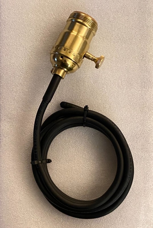 SOLID BRASS REPLACEMENT SOCKET FOR THE DELTA 882 RETIREMENT WORK LIGHT. gallery