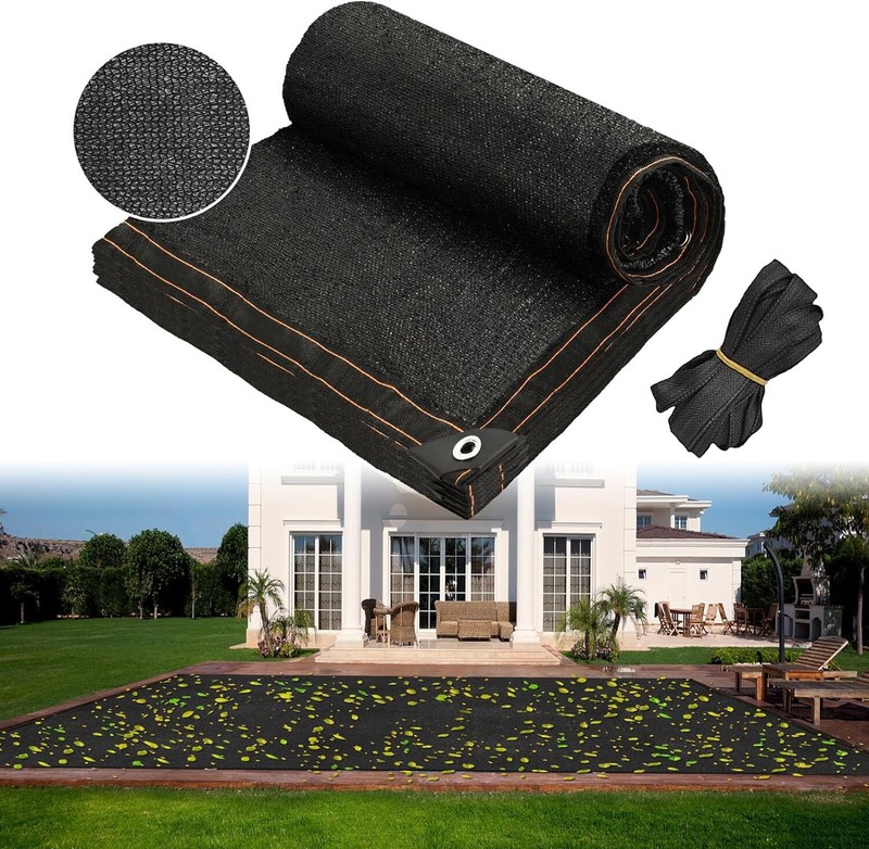 Pool Leaf Net Cover Screen Mesh 20x40ft Leaf Catcher In-Ground Swimming Pool gallery