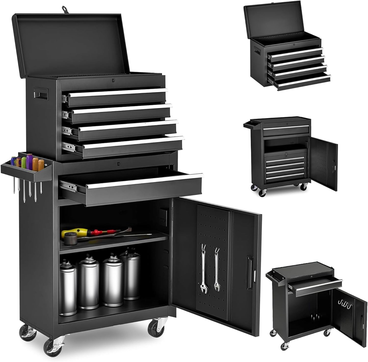 Rolling Tool Chest with Drawers Tool Organization Box Storage Cabinet for Garage gallery