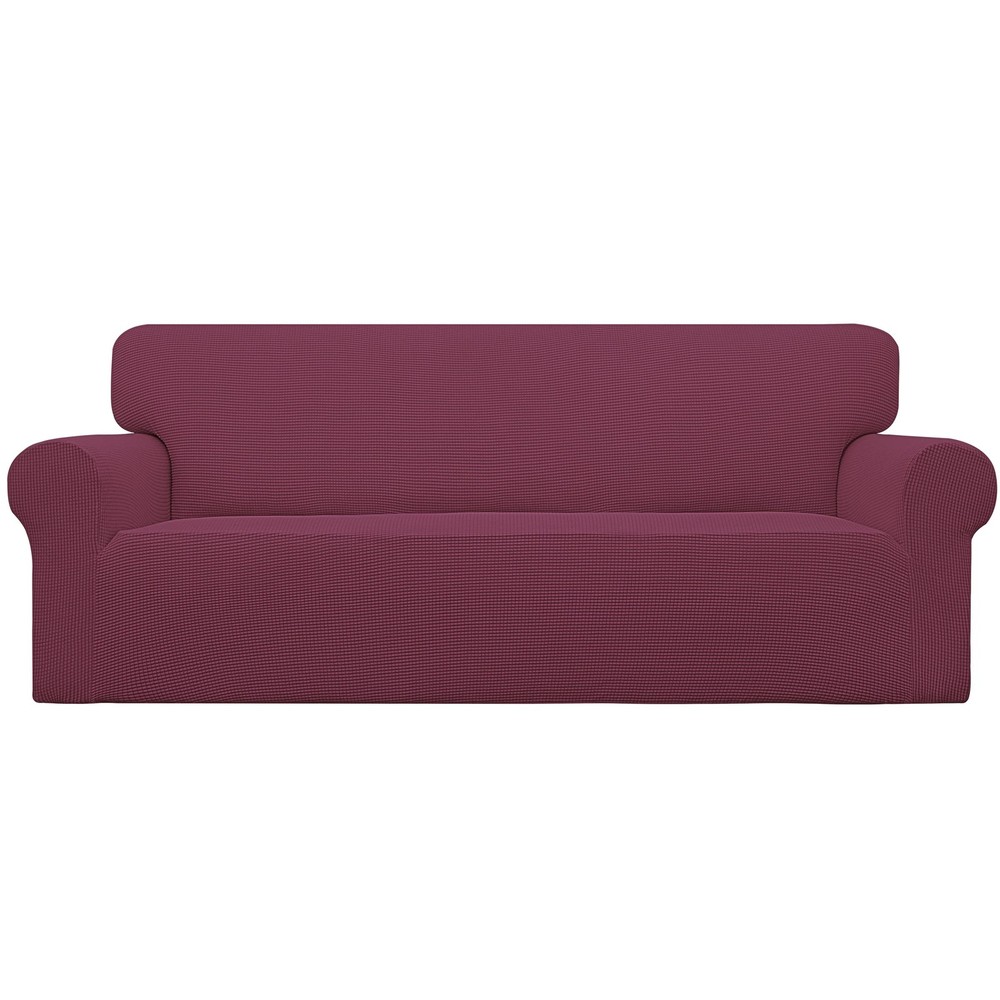 Easy-Going Stretch Sofa Slipcover 1-Piece Cover Large Sofa, Ash Rose