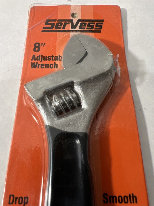 8" Servess Adjustable Wrench True Value 608s New Old Stock Original Package USA gallery