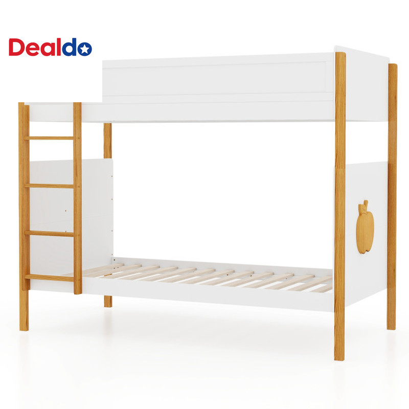 Twin over Twin Bunk Bed with Integrated Ladder and Safety Guardrails gallery