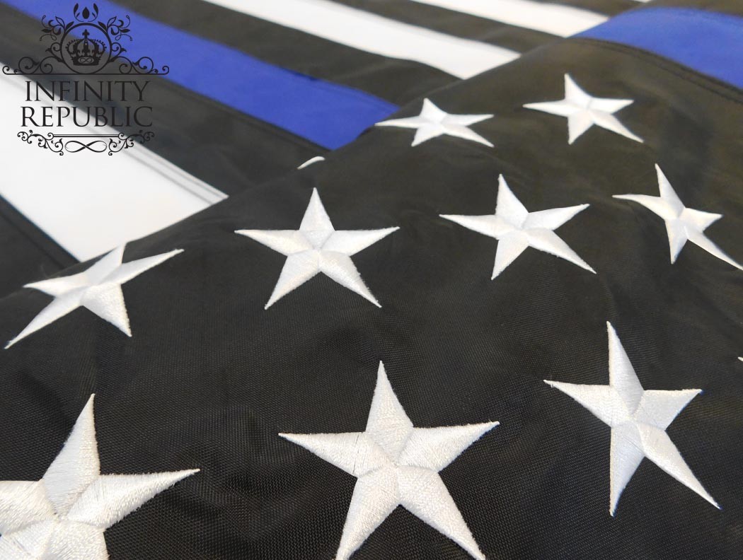 Embroidered Thin Blue Green Red Line Flag 3x5 Police Fire Military USA Thin Line gallery
