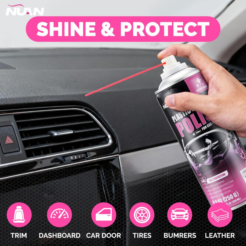 Car Interior Polish Cleaner - 3Pack 450ml & Cleaner Spray, Quick Shine Safe US gallery