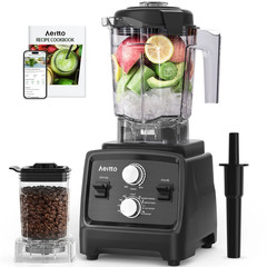 Powerful 1800W Kitchen Blender & Grinder Combo, 68Oz BPA-Free, Smoothies & Ice C