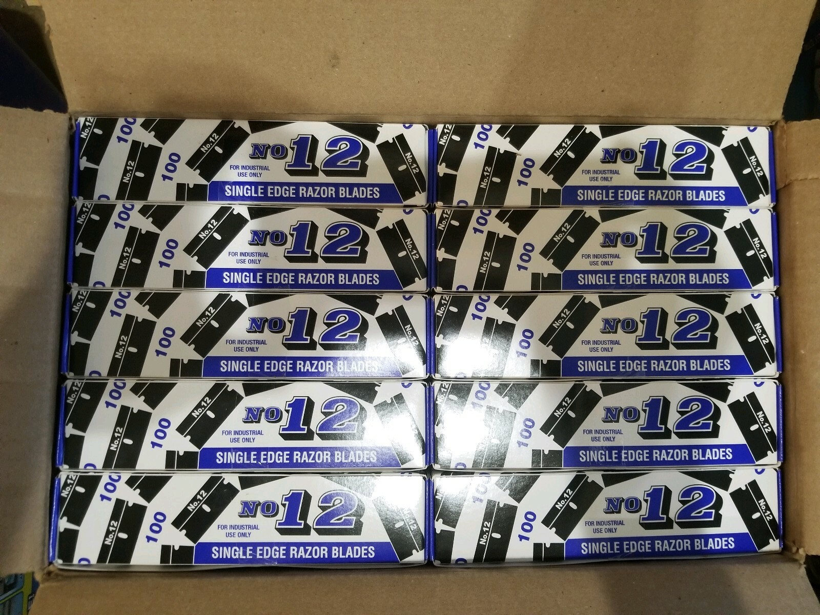 5000 .012 #12 Single Edge Steel Razor Blades USA - Rare -Double Honed & Stropped gallery