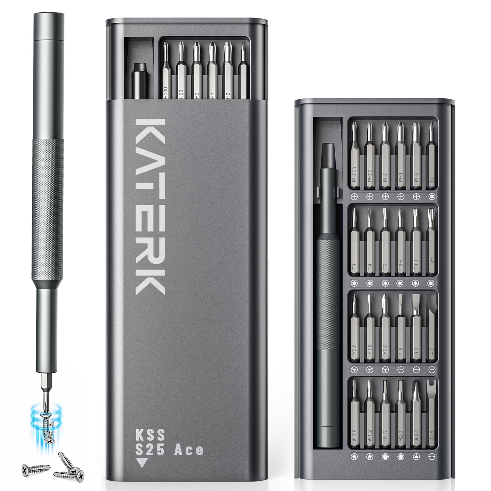 KATERK 25-in-1 Small Screwdriver Set - Precision Mini Precision, Black gallery