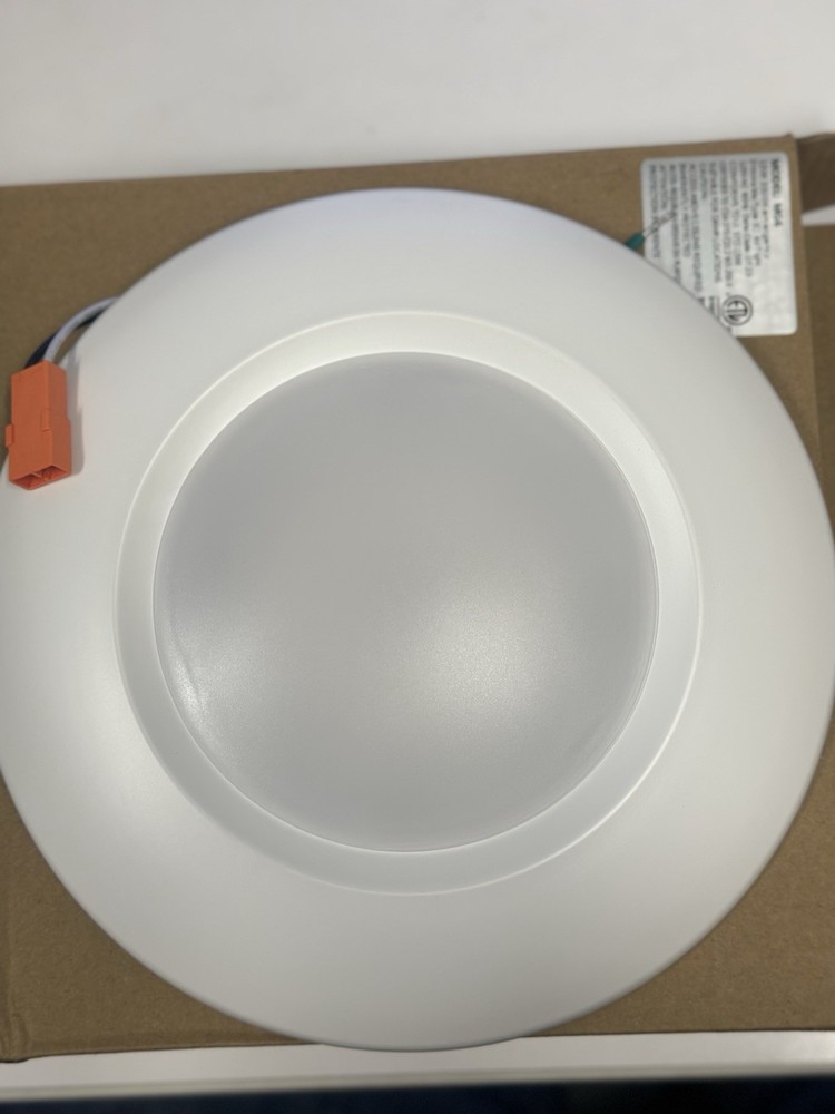 4 - PACK MG6 15W LED Recessed Disk Light 3500K Dimmable Emergency Fixture – NEW