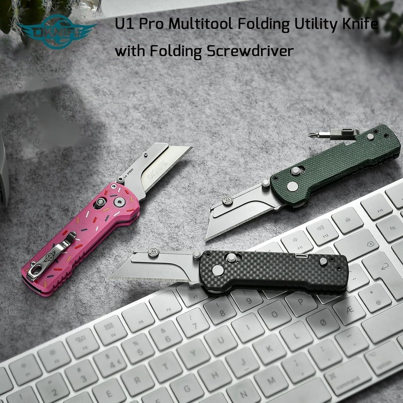 OKNIFE U1 Pro Multitool Folding Utility Knife with Folding Screwdriver Rail Lock gallery