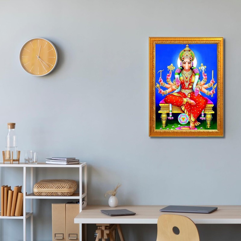 Varahi Amman Devi Religious Photo Frame with Acrylic Glass, 14 Inch X 10 Inch gallery