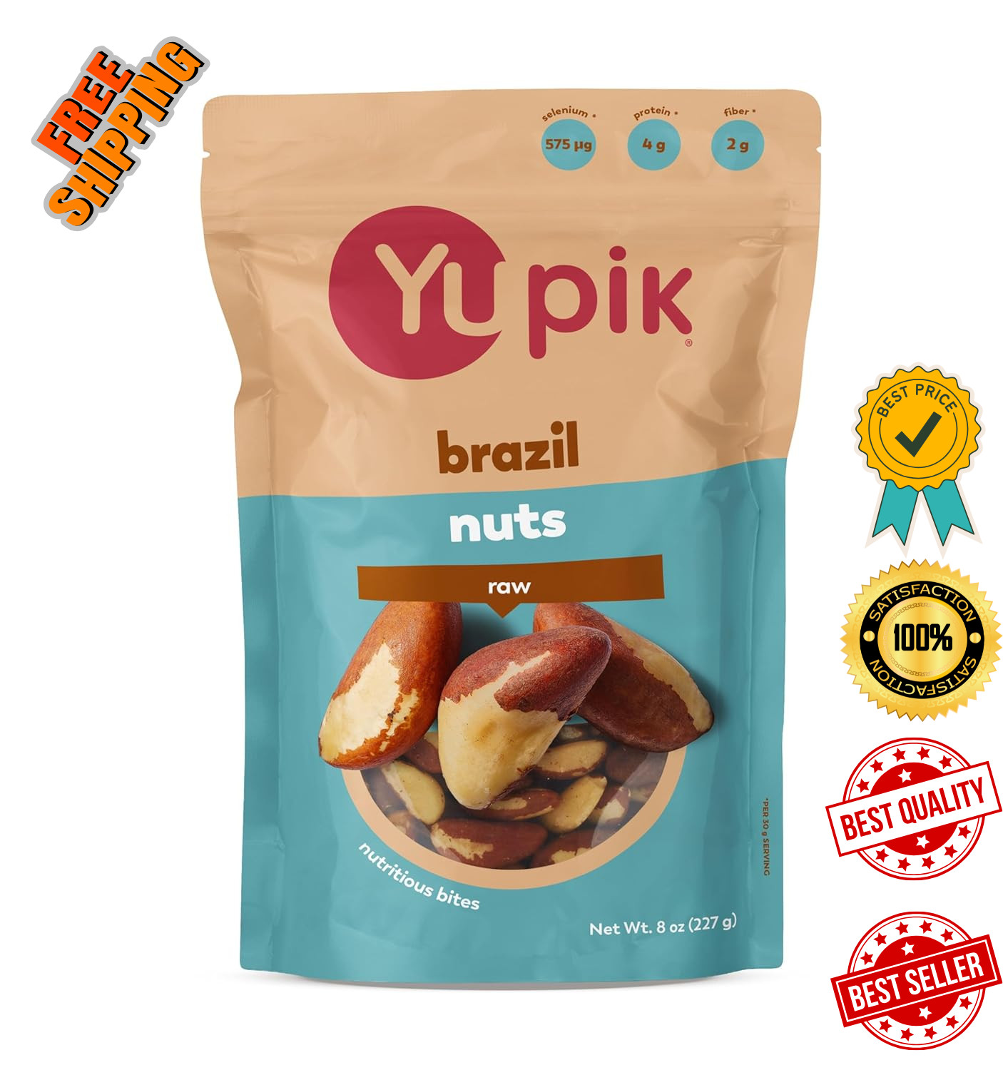 Raw Brazil Nuts, 8 Oz, Gluten-Free, Kosher, Shelled, Unsalted, Unroasted, Raw Nu gallery