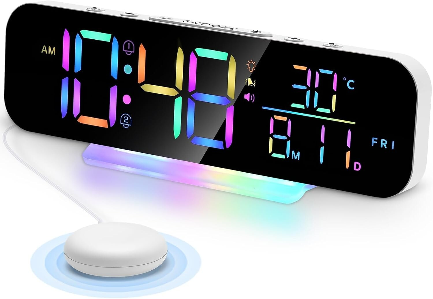 Extra Loud Alarm Clock with Bed Shaker Vibrating Alarm Clock for Heavy Sleepers gallery