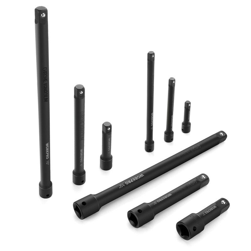 WORKPRO 9 PC Impact Driver Extension Bar Set 1/4"3/8"&1/2"Drive Socket Extension gallery