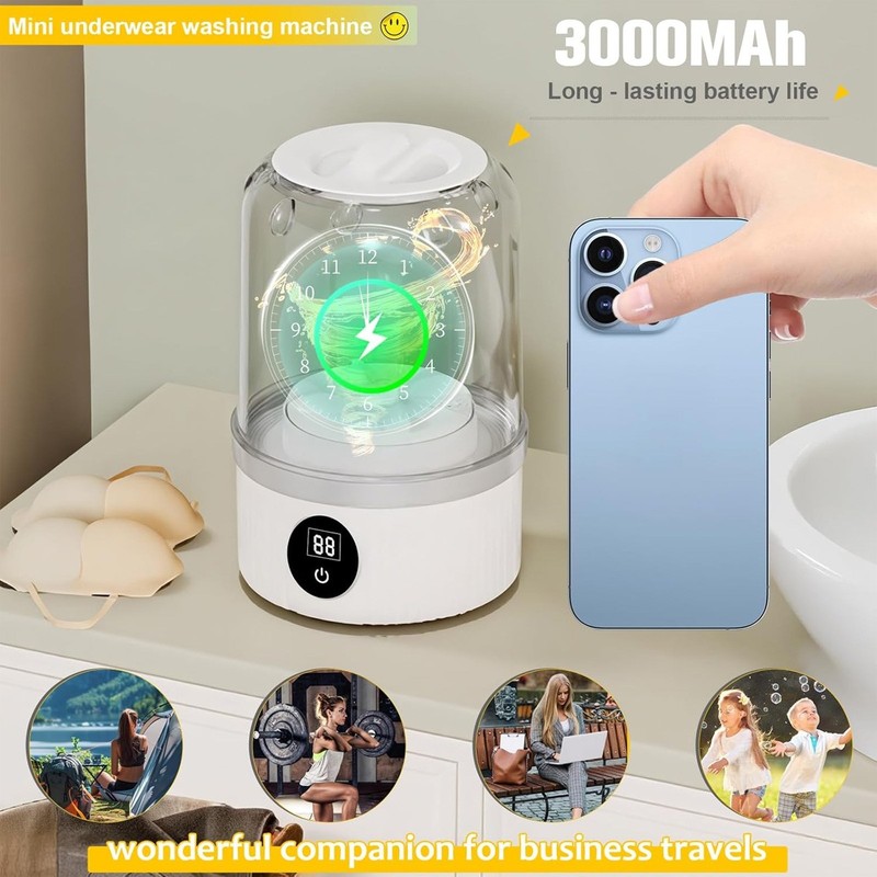 Portable Washing Machine Mini Washer Foldable Washer and Spin Dryer Small Travel gallery