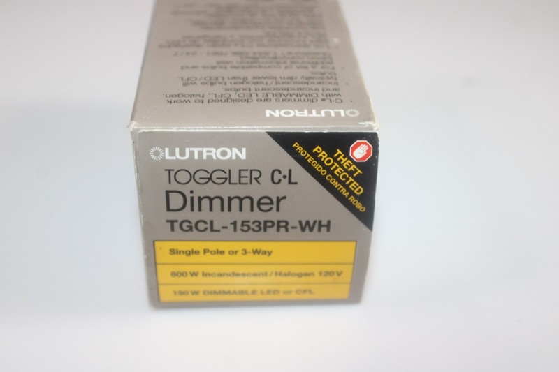 Lutron TGCL-153PR-WH Toggle Dimmer Switch - White (NEW) gallery