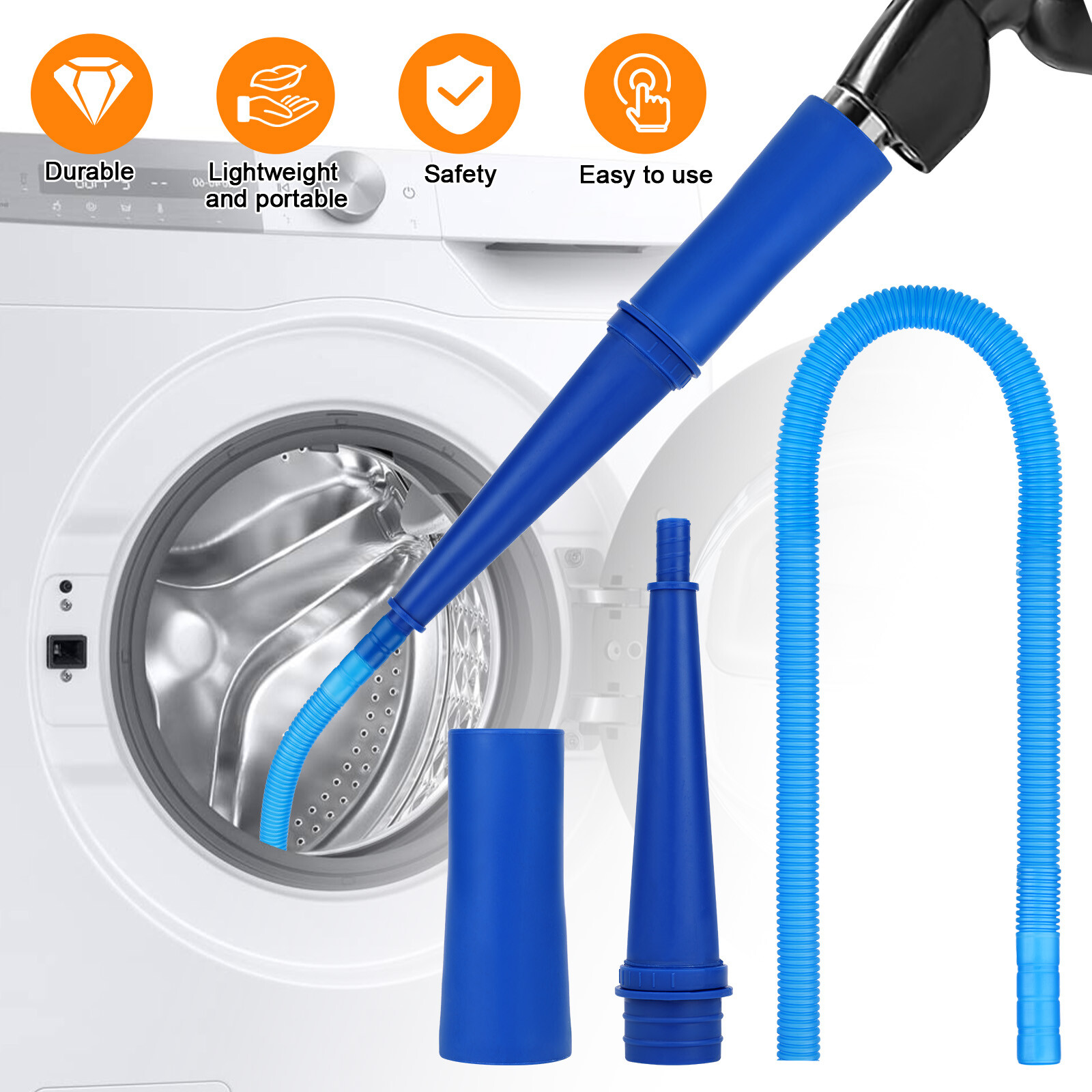 Dryer Vent Cleaner Kit Vacuum Hose Attachment Brush Lint Remover Power Washer US gallery