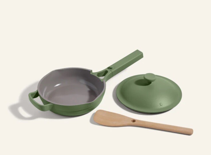 Our Place 8.5" Ceramic Nonstick Mini Always Pan SAGE 1.2 QT READ Description gallery