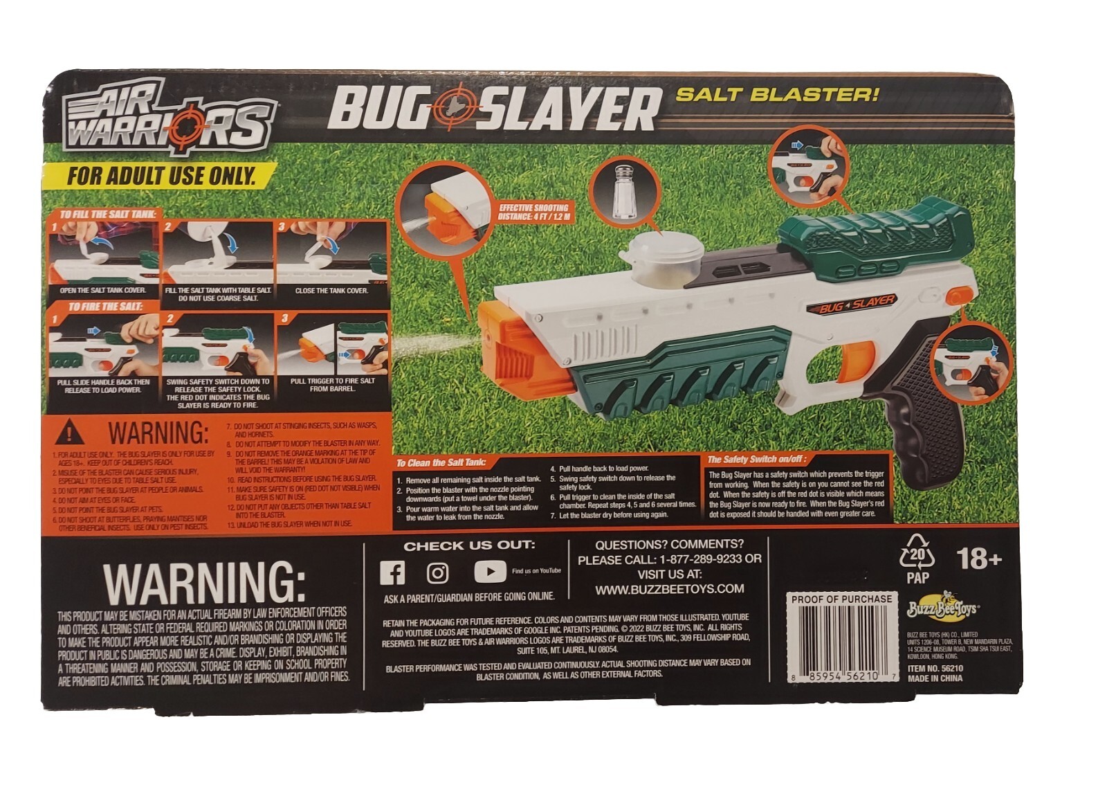 Bug Slayer Salt Blaster Bug Killer Fly Stopper Pistol Gun With Safety 🆕 gallery