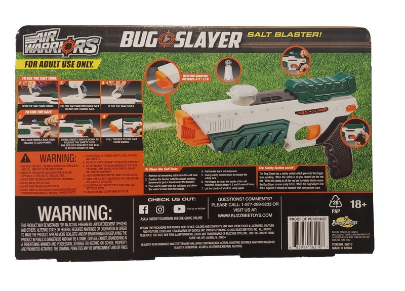 Bug Slayer Salt Blaster Bug Killer Fly Stopper Pistol Gun With Safety 🆕 gallery