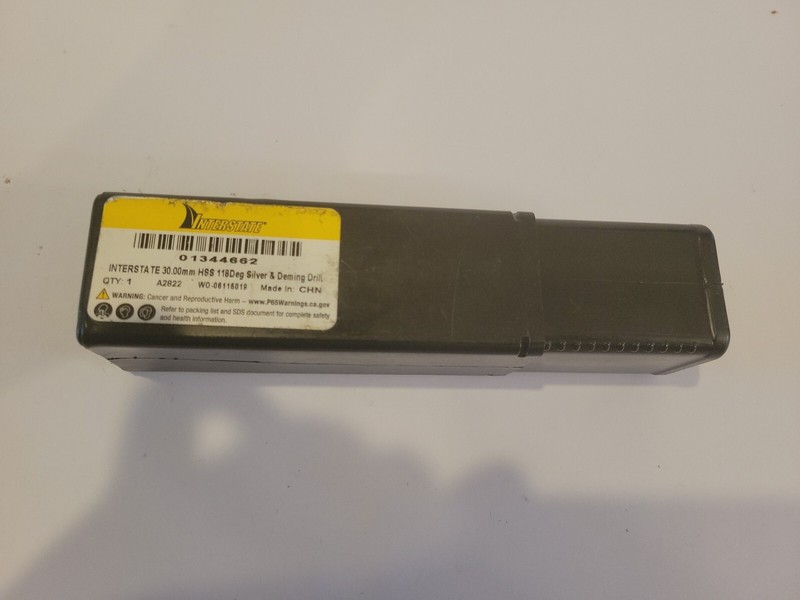 Interstate 30.00 mm HSS 118° Silver& Deming Drill A2822 W0-061116019, #01344662 gallery
