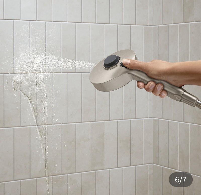 KOHLER Assert Multifunction Handheld Shower Head 6-Spray Brushed Nickel w/ Hose gallery