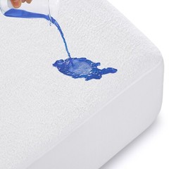 Terry Waterproof Mattress Protector Deep Fitted Breathable Poly Cotton Bed Cover