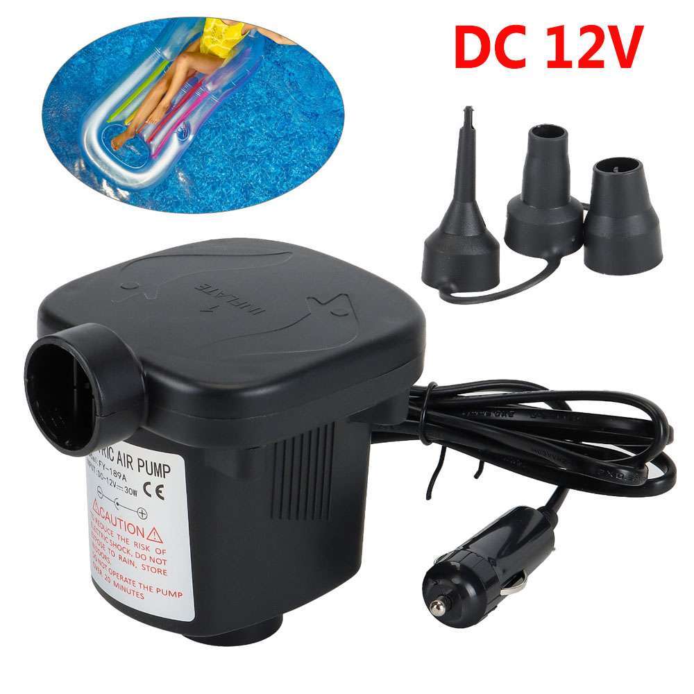 12V DC Electric Air Pump for Intex Inflatable Air Mattress Bed Boat Couch Pool gallery