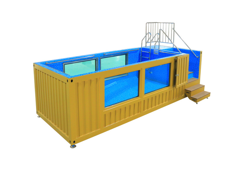 20ft Shipping Container Modified Swimming Pool with Steps Water Treatment System gallery