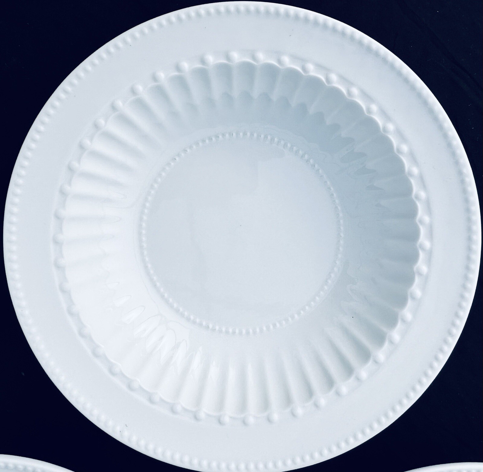 3 Over and Back Great Expectations White 9” Rimmed Soup Bowls Never Used gallery