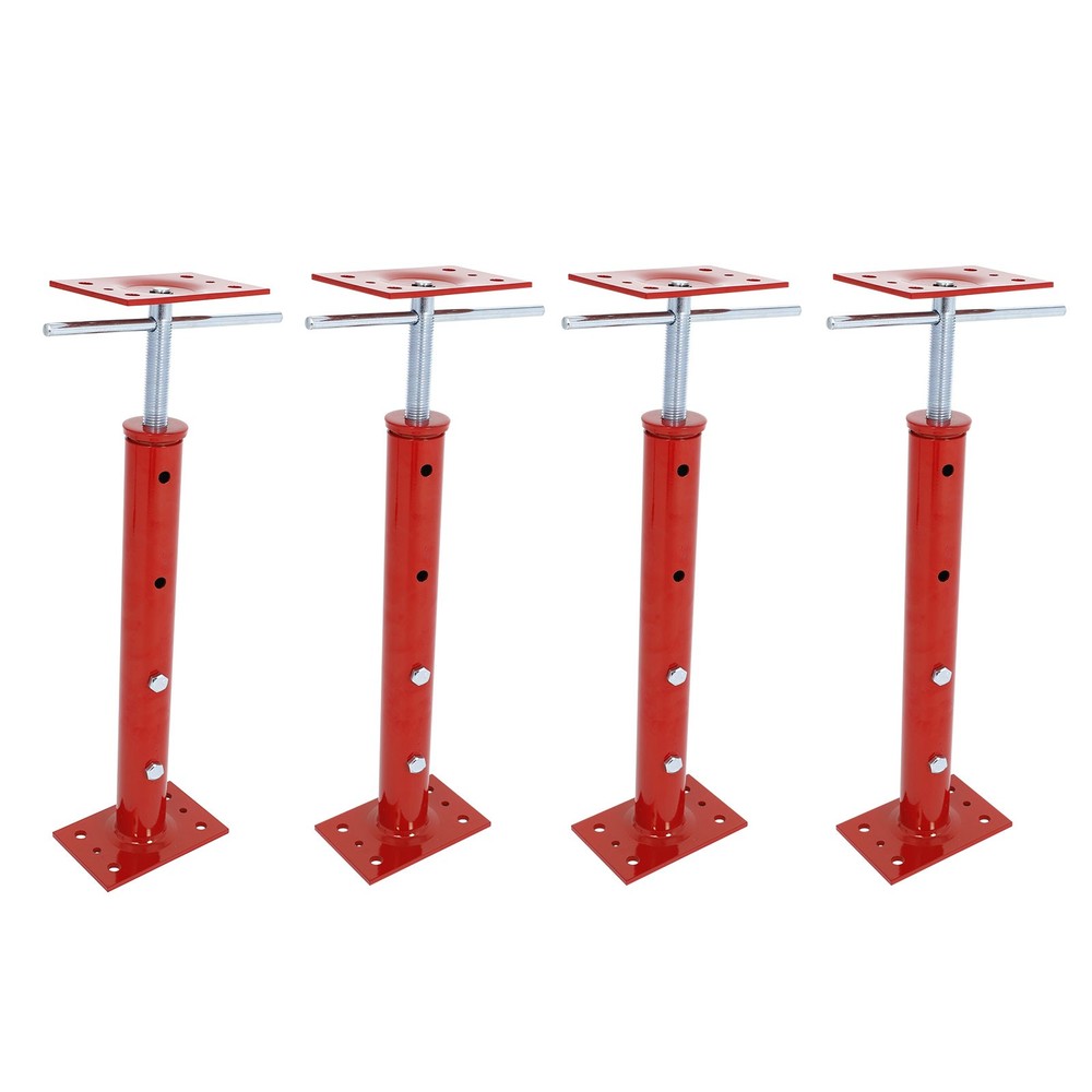 4pcs Adjustable Floor Jack Post House Floor Leveling Lift 19"-36" Height Range